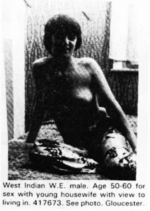 Anuncio de prostitución en la revista de Rose